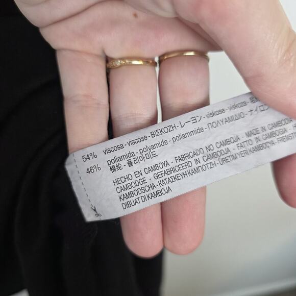 Zara Black Boxy Neutral Minimalist Contemporary Casual Mini Dress Size Large - Picture 4 of 6